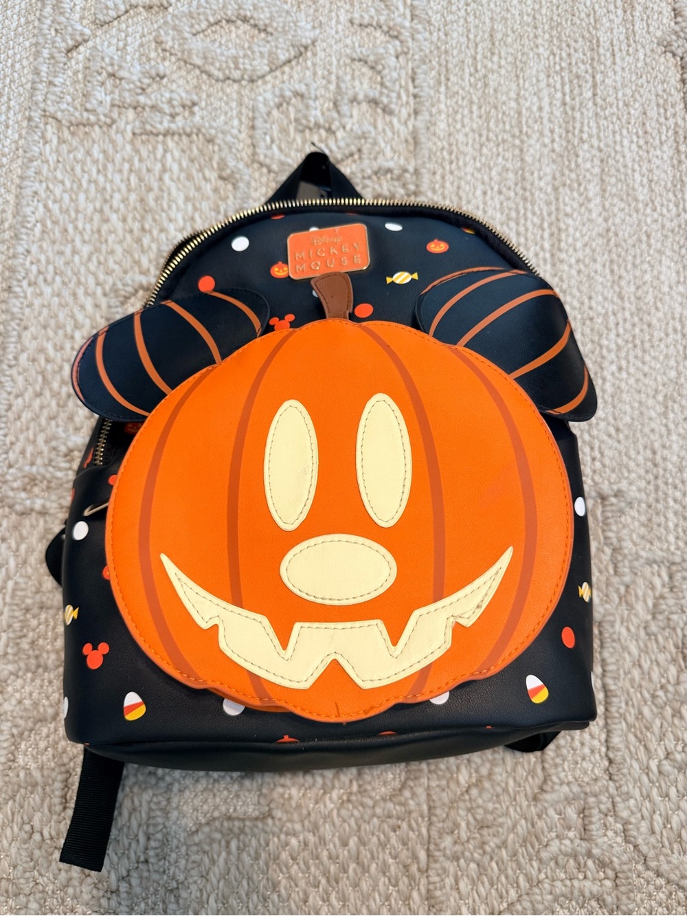 Disney Mickey pumpkin Glow in the Dark mini Backpack